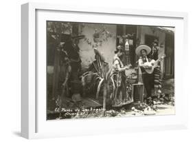 Native Mexicans, Olvera Street, Los Angeles, California-null-Framed Art Print