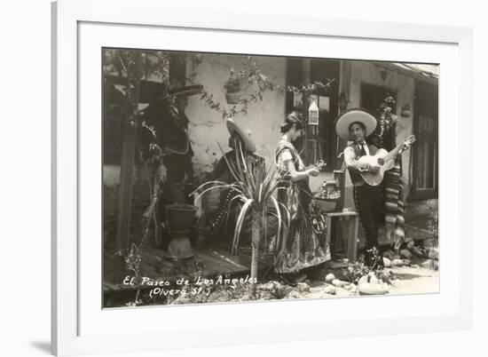 Native Mexicans, Olvera Street, Los Angeles, California-null-Framed Art Print