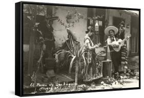 Native Mexicans, Olvera Street, Los Angeles, California-null-Framed Stretched Canvas