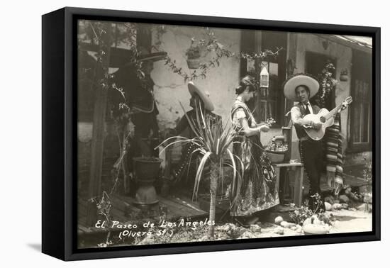 Native Mexicans, Olvera Street, Los Angeles, California-null-Framed Stretched Canvas