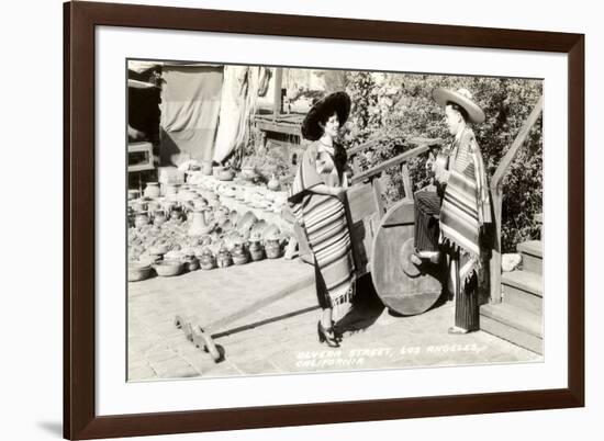 Native Mexicans, Olvera Street, Los Angeles, California-null-Framed Premium Giclee Print