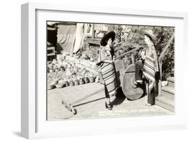 Native Mexicans, Olvera Street, Los Angeles, California-null-Framed Art Print