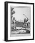 Native of Chile Prepares to Smite His Ball During a Game of "El Sueca" an Early Form of Golf-null-Framed Art Print