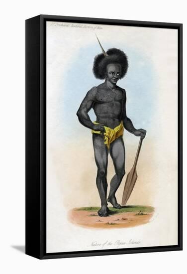 Native of the Papua Islands, C1840-J Bull-Framed Stretched Canvas