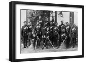 Native Officers of the 44th Gurkhas, Indian Army, 1896-Bourne & Shepherd-Framed Premium Giclee Print