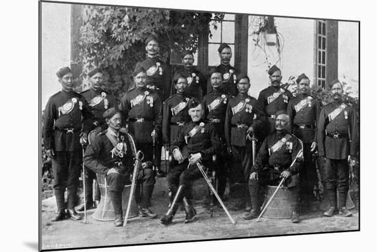 Native Officers of the 44th Gurkhas, Indian Army, 1896-Bourne & Shepherd-Mounted Giclee Print