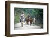 Native people on horses, Costa Rica-null-Framed Premium Giclee Print