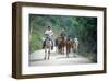 Native people on horses, Costa Rica-null-Framed Art Print