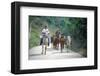 Native people on horses, Costa Rica-null-Framed Art Print