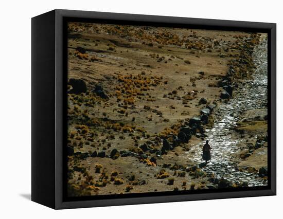 Native Peoples, Inca Road, Empires of the Sun, Lake Titicaca, Copacabana, Andes, Bolivia-Kenneth Garrett-Framed Stretched Canvas