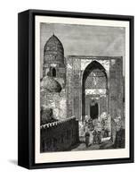 Native Police at the Gate of the Mosque of Shah Zindeh, Samarcand-null-Framed Stretched Canvas