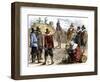 Native Population of America: Indians of the United States. Samoset (1590-1653) Met the Pelerins, S-null-Framed Giclee Print