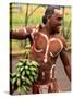 Native Preparing to Compete in Banana Race, Tapati Festival, Rapa Nui, Easter Island, Chile-Bill Bachmann-Stretched Canvas