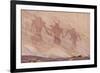 Native Pueblo rock art, Lower Calf Creek Falls Trail, Grand Staircase-Escalante National Monument, -Michael Nolan-Framed Photographic Print