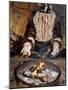 Native Shaman Performing by Bonfire, Kamchatka, Russia-Daisy Gilardini-Mounted Photographic Print