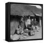 Native Shop and Customers, Near Mogok, Northern Burma, C1900s-Underwood & Underwood-Framed Stretched Canvas