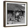 Native Shop and Customers, Near Mogok, Northern Burma, C1900s-Underwood & Underwood-Framed Photographic Print