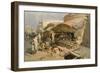 Native Shop in a Calcutta Bazaar, from 'India Ancient and Modern', 1867 (Colour Litho)-William 'Crimea' Simpson-Framed Giclee Print