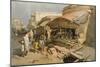 Native Shop in a Calcutta Bazaar, from 'India Ancient and Modern', 1867 (Colour Litho)-William 'Crimea' Simpson-Mounted Giclee Print