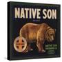 Native Son Brand - Lindsay, California - Citrus Crate Label-Lantern Press-Stretched Canvas