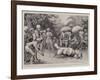 Native Sport in India, a Ram Fight in Bengal-William T. Maud-Framed Giclee Print