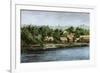 Native Village in Borneo Near Sarawak, 1800s-null-Framed Giclee Print