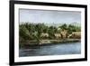 Native Village in Borneo Near Sarawak, 1800s-null-Framed Giclee Print