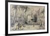 Native Village in Tahiti, circa 1841-48-Maximilien Radiguet-Framed Premium Giclee Print