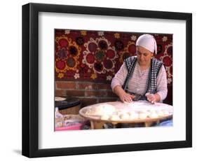 Native Woman Baking Bread in Istanbul, Turkey-Bill Bachmann-Framed Photographic Print