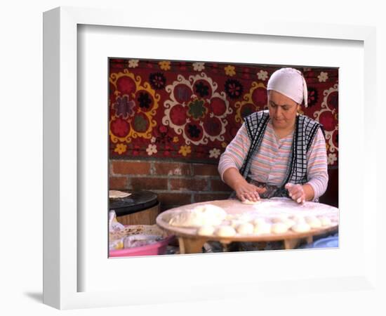 Native Woman Baking Bread in Istanbul, Turkey-Bill Bachmann-Framed Photographic Print