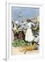 Native Woman Shopping in a Farmer's Market, Jamaica, c.1890-null-Framed Giclee Print