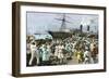 Native Women Carrying Coal onto a Steamship at Kingston, Jamaica, 1880s-null-Framed Giclee Print