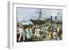 Native Women Carrying Coal onto a Steamship at Kingston, Jamaica, 1880s-null-Framed Giclee Print