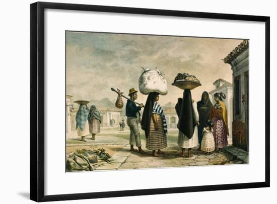 Native Women from Wild Country Seeking Work as Laundresses in Rio De Janeiro-Jean Baptiste Debret-Framed Giclee Print