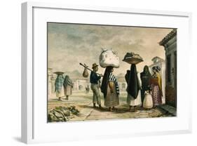 Native Women from Wild Country Seeking Work as Laundresses in Rio De Janeiro-Jean Baptiste Debret-Framed Giclee Print