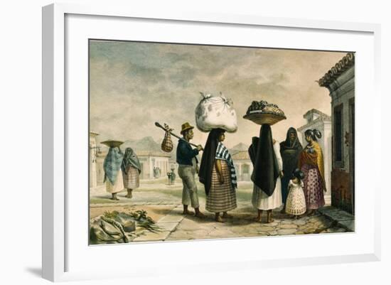 Native Women from Wild Country Seeking Work as Laundresses in Rio De Janeiro-Jean Baptiste Debret-Framed Giclee Print