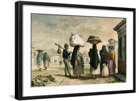 Native Women from Wild Country Seeking Work as Laundresses in Rio De Janeiro-Jean Baptiste Debret-Framed Giclee Print