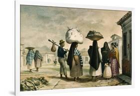 Native Women from Wild Country Seeking Work as Laundresses in Rio De Janeiro-Jean Baptiste Debret-Framed Giclee Print