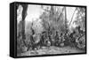 Native Women with Baskets of Hippo Meat, Karoo, South Africa, 1924-Thomas A Glover-Framed Stretched Canvas