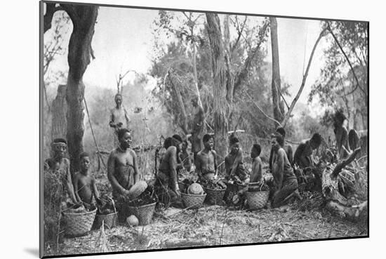 Native Women with Baskets of Hippo Meat, Karoo, South Africa, 1924-Thomas A Glover-Mounted Giclee Print