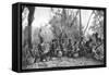 Native Women with Baskets of Hippo Meat, Karoo, South Africa, 1924-Thomas A Glover-Framed Stretched Canvas