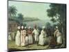 Natives Dancing in the Island of Dominica, Fort Young Beyond-Agostino Brunias-Mounted Giclee Print