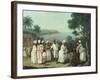 Natives Dancing in the Island of Dominica, Fort Young Beyond-Agostino Brunias-Framed Giclee Print