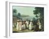 Natives Dancing in the Island of Dominica, Fort Young Beyond-Agostino Brunias-Framed Giclee Print