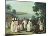 Natives Dancing in the Island of Dominica, Fort Young Beyond-Agostino Brunias-Mounted Giclee Print