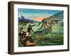 Natives Fishing on the Niger River in Africa-null-Framed Giclee Print