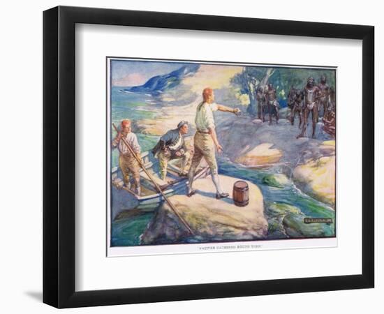 Natives Gathered Round Them-Joseph Ratcliffe Skelton-Framed Giclee Print