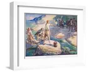 Natives Gathered Round Them-Joseph Ratcliffe Skelton-Framed Giclee Print