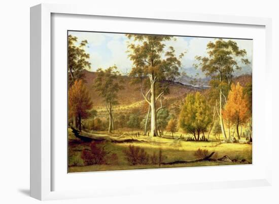 Natives in the Eucalypt Forest on Mills Plains, Patterdale Farm-John Glover-Framed Giclee Print