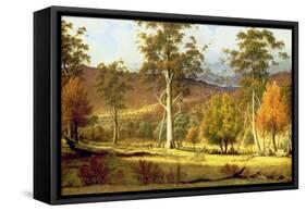 Natives in the Eucalypt Forest on Mills Plains, Patterdale Farm-John Glover-Framed Stretched Canvas